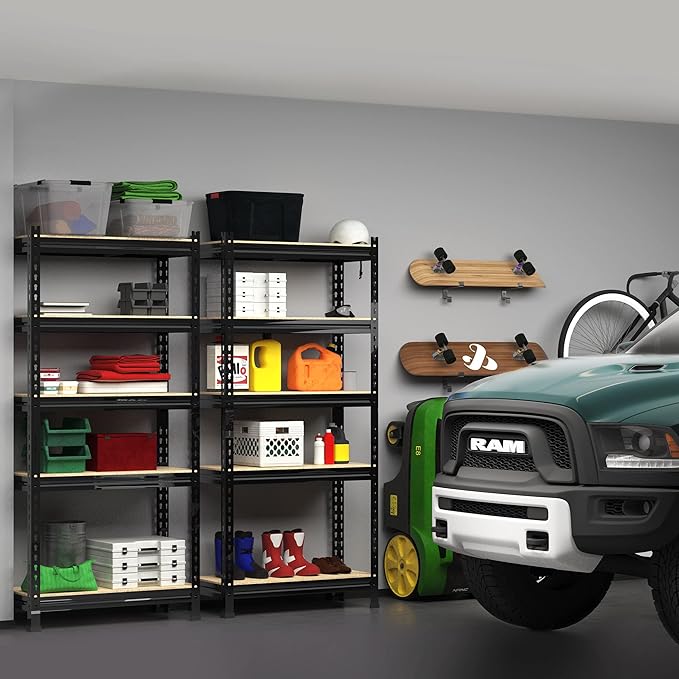 PrimeZone Storage Shelves 5 Packs 5 Tier Adjustable Garage Storage Shelving - Image 2