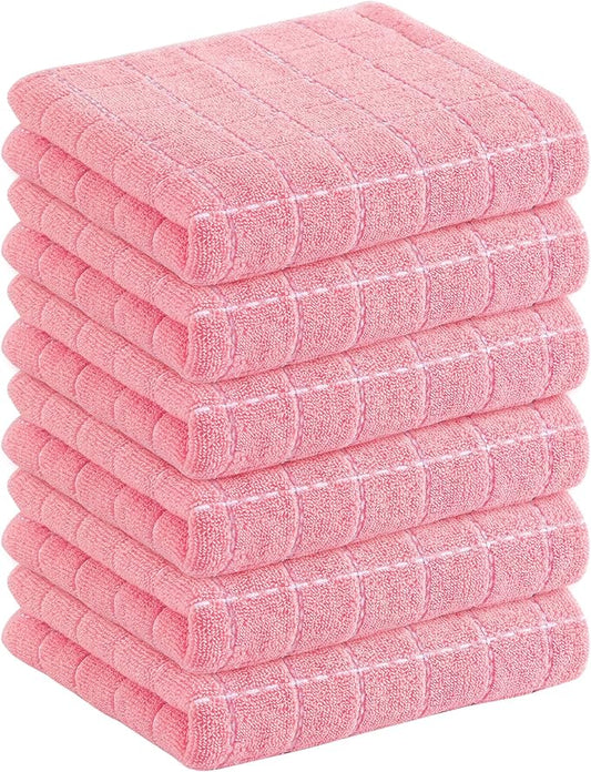 Homaxy 100% Cotton Terry Kitchen Towels, Checkered Designed, Soft and Super by Homaxy