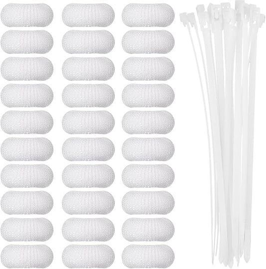Sumind 30 Pack Nylon Lint Trap Washing Machine Lint Fabric Mesh Snare Washer by Sumind