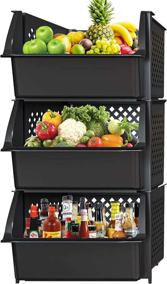Skywin Plastic Stackable Storage Bins by Skywin