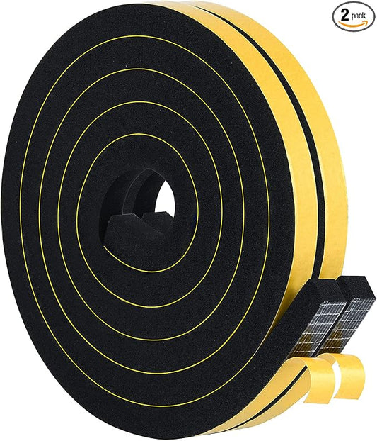 Weather Stripping High Density, 1/2 in x 1/2 in Soundproof Door Seal Strips by Aopaeoie