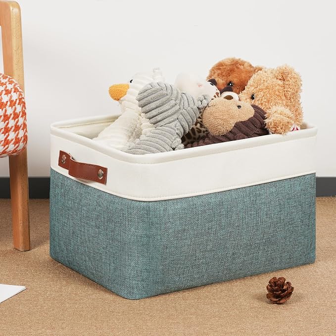 DULLEMELO Storage Baskets for Shelves, Fabric Collapsible Rectangular Storage - Image 6