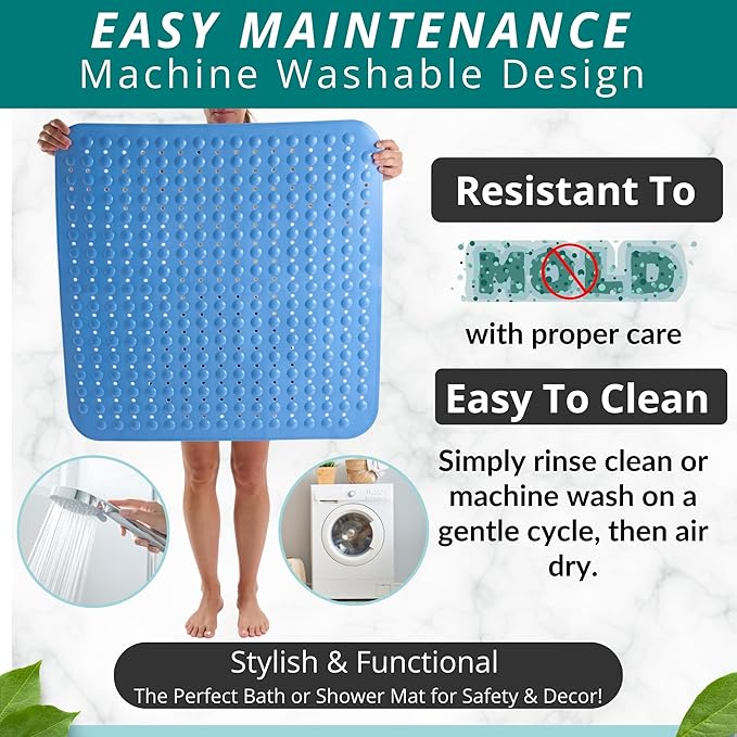 ENKOSI Extra Large Square Non Slip Shower Mat - Image 4