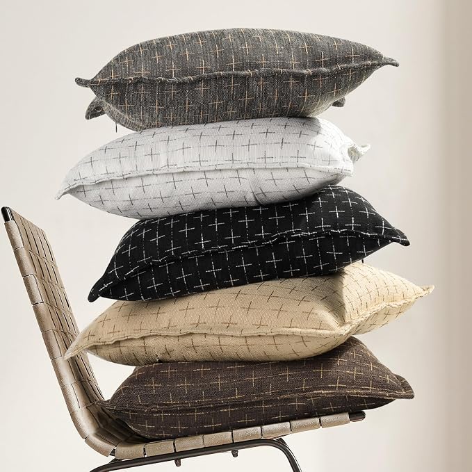 ZWJD 12x20 Pillow Covers Set of 2 Soft Polyester Textured Pillow Covers - Image 5