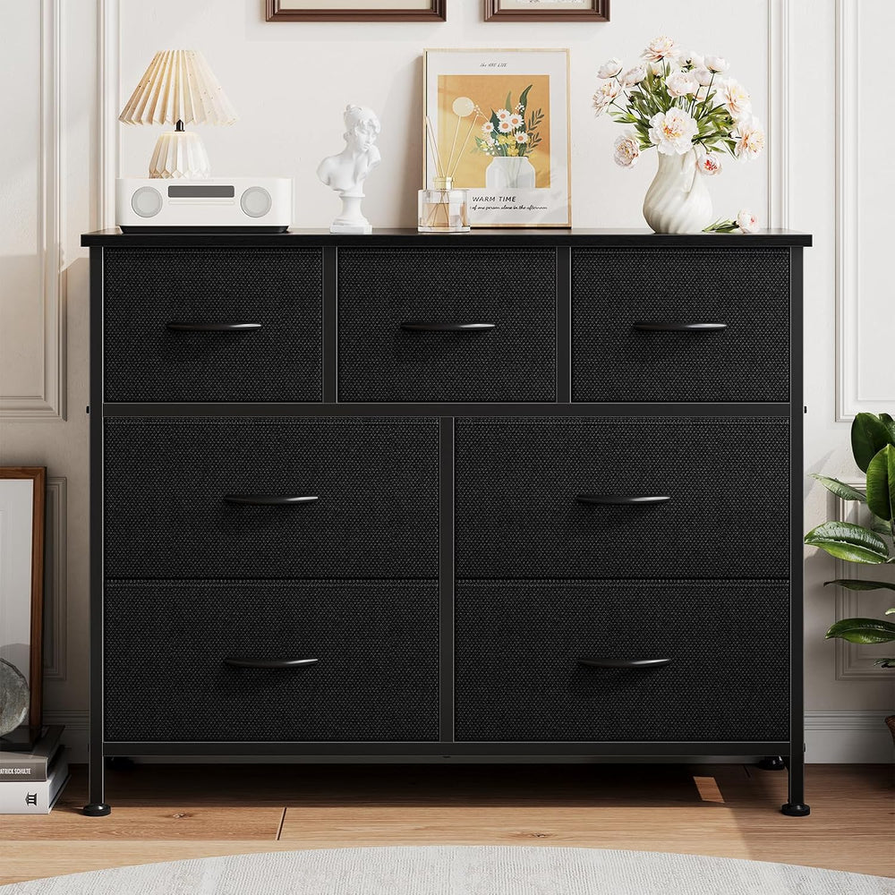 Fabric Dresser for Bedroom with 7 Drawers, Chest of Drawers