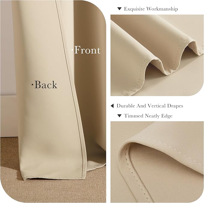 PONY DANCE Beige Window Curtains - Image 5