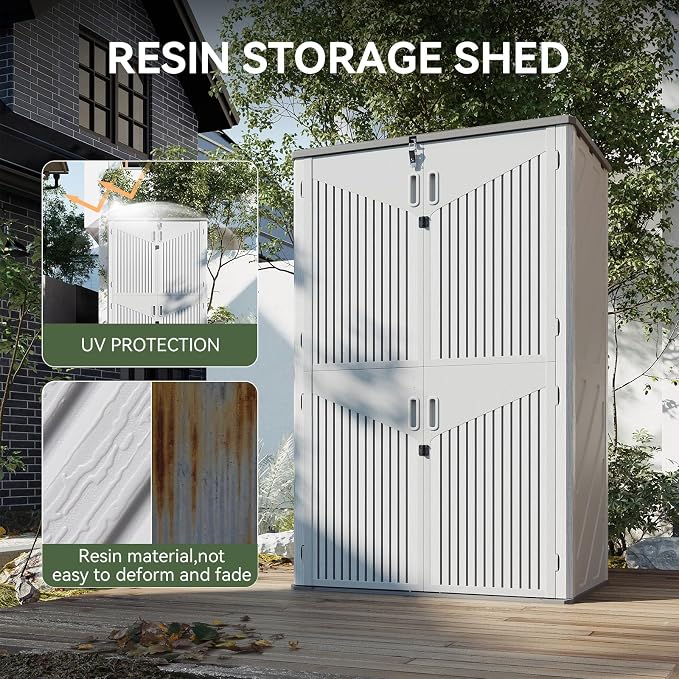 Aoxun 64 Cu.Ft Outdoor Storage Shed - Image 2