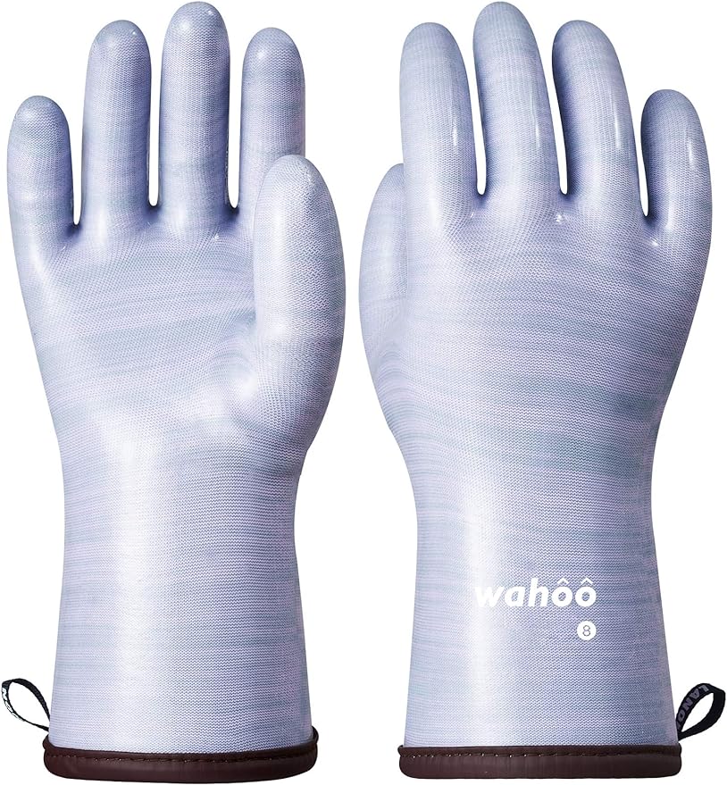 LANON Protection Wahoo Liquid Silicone Smoker Oven Gloves, Food-Contact Grade by LANONProtection