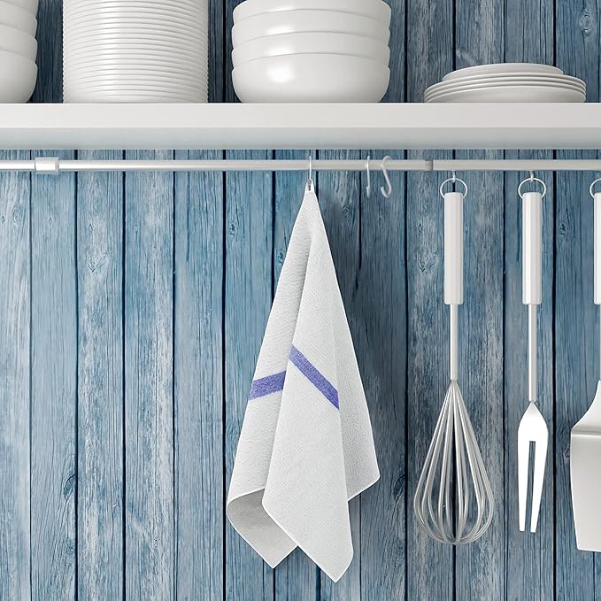 GOLD TEXTILES 120 PC New Cotton Blend White Restaurant Bar Mops Kitchen Towels - Image 6