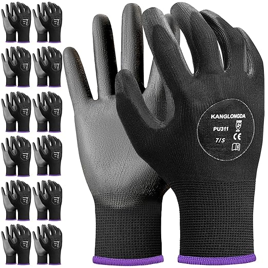 Kebada Safety Work Gloves, 12 Pairs Work Gloves by KEBADA