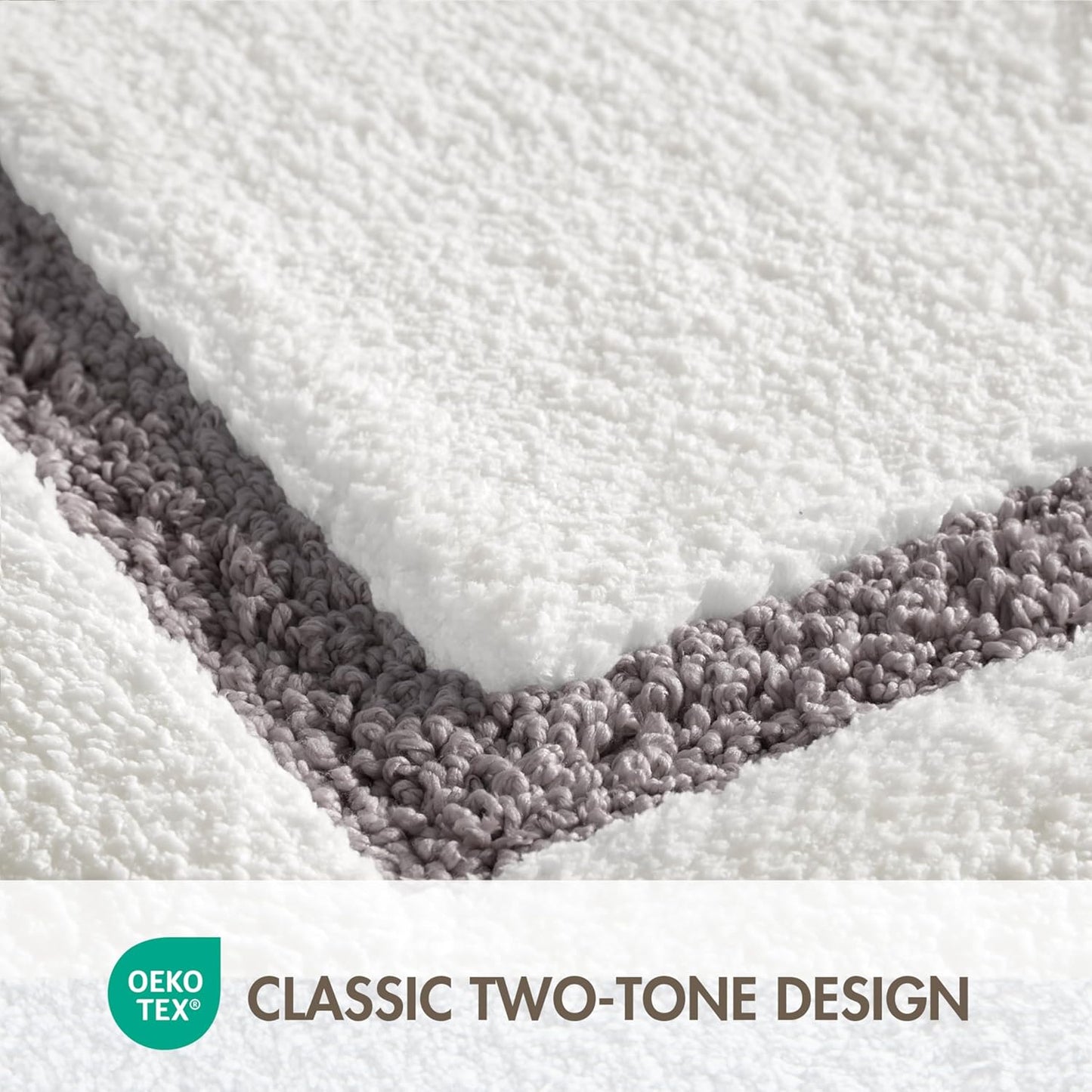 Madison Park Roan Bath Rug 17x24, Thick Absorbent Microfiber Bathroom Mat, Non Slip TPR Backing, Machine Washable, Oeko-TEX Certified, Hotel-Inspired Tufted Plush Design, Grey