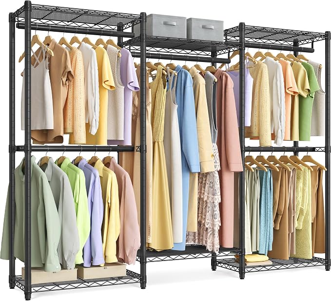 SONGMICS Heavy-Duty Clothes Rack, Garment Rack, Portable Closet, 68.7-Inch Wide by SONGMICSbySONGMICSHOME