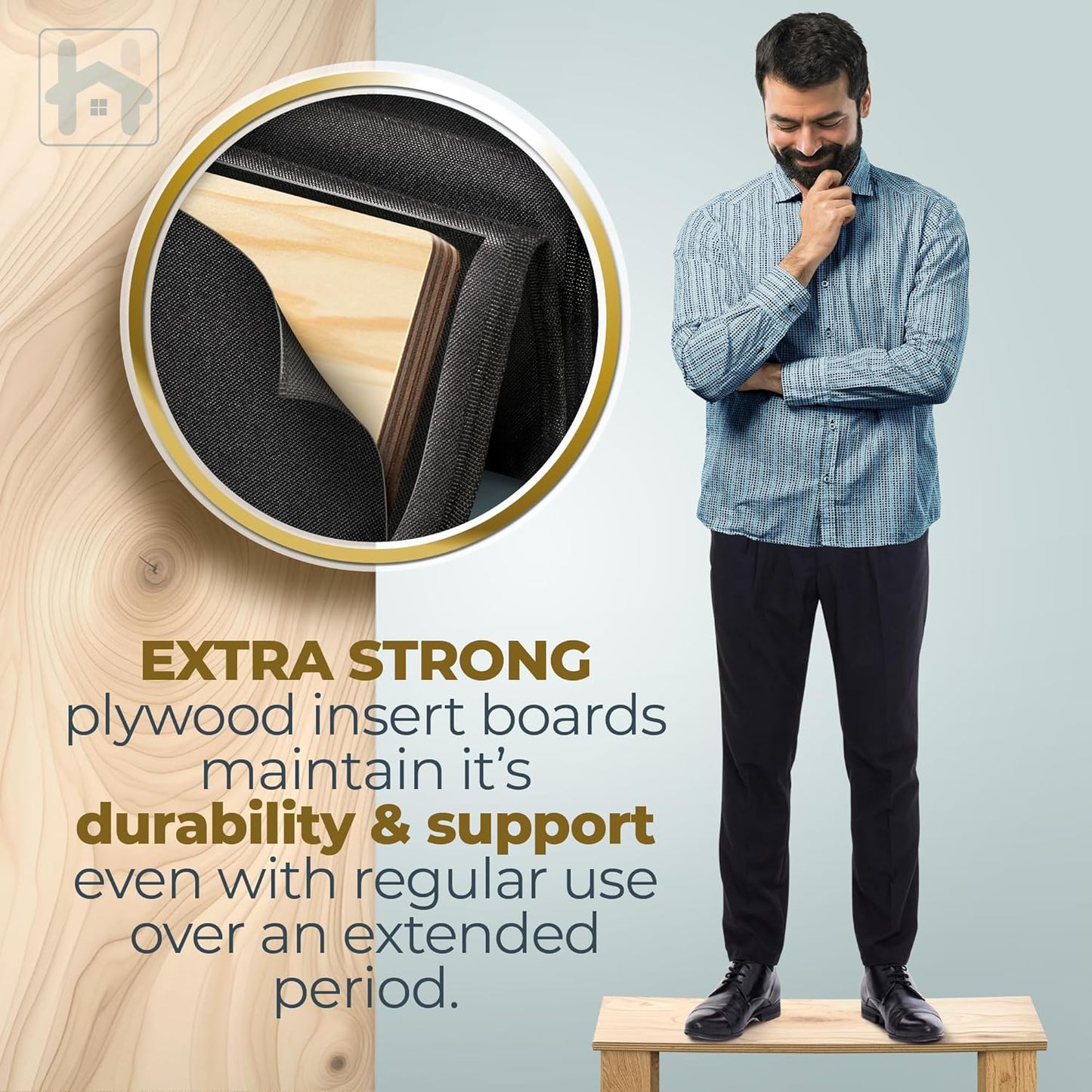 Golden Home Essentials Heavy Duty Couch Support for Sagging Cushions - 21.5in x 72in Extra Wide Sofa Cushion Board - Anti-Slip Sofa Cushion Support Board