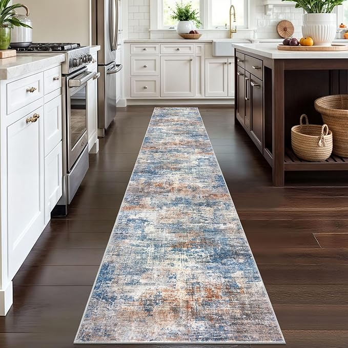IOHOUZE Abstract Runner Rug 2x12 Ft Washable Runners - Image 2