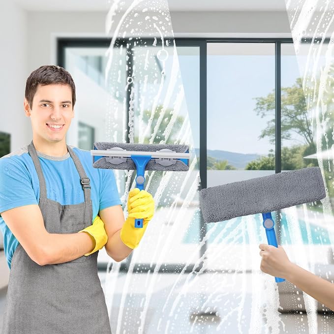 6.7 Feet Window Squeegee, 2-in-1 Window Cleaner Tool - Image 7