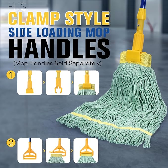 Matthew Cleaning Commercial Mop Head Replacement, 5 Inch Wide Headband - Image 4