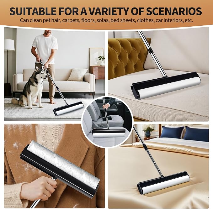 Large Lint Rollers for Carpet, 15.74 in Extra Sticky Rollers for Floor - Image 5