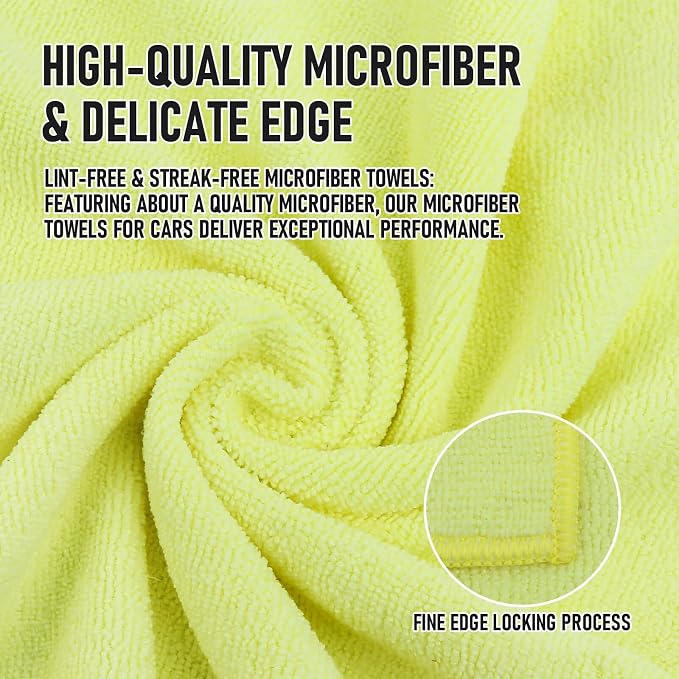 Tricol Clean Microfiber Cleaning Cloth, 12 Pack Ultra-Thick Cleaning Rags - Image 2