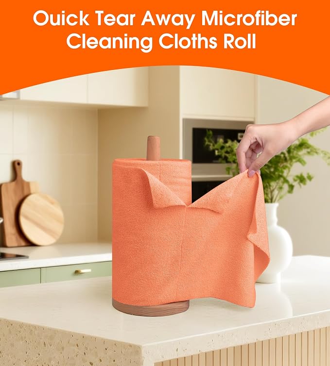 Roll of Microfiber Cleaning Cloth –100 Pack, Tear Away Microfiber Towels - Image 5
