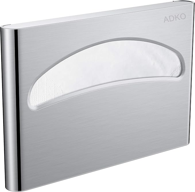 Commercial Toilet Seat Cover Dispenser, Wall Mount, 250 Single Seat Covers by ADKO