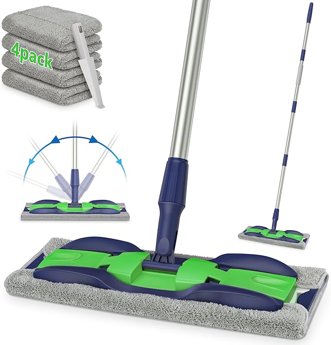 MEXERRIS Microfiber Mops for Hardwood Laminate Tile Floor Cleaning: Stainless by MEXERRIS