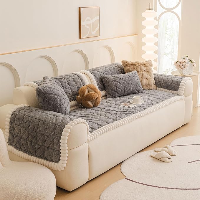OTOB All Season Couch Cover for Dogs Washable, Non Slip Fuzzy Plush Pet Couch - Image 9