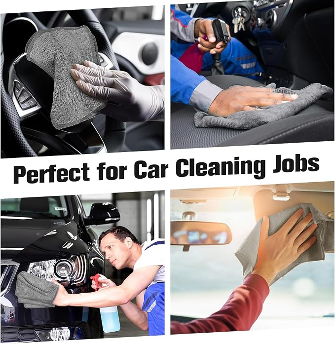 Tanlade Microfiber Cleaning Cloth 6"x6" Cleaning Rags Reasonable Kitchen Towels - Image 4