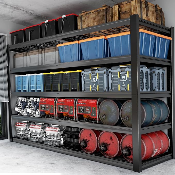65" W Garage Shelving Heavy Duty, 5 Tier Garage Shelves, Commercial Metal Shelf by PMKES