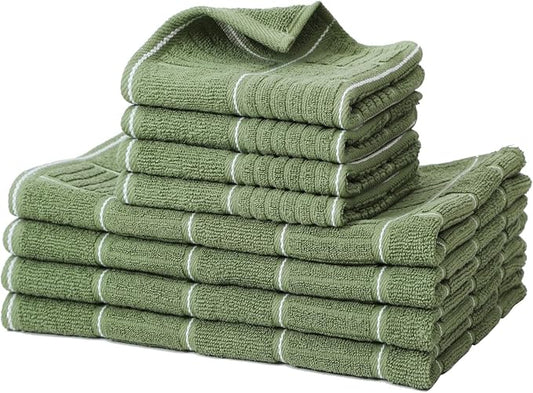Glynniss Kitchen Towels and Dishcloths Set, Four Dish Towels 16x26 Inches by Glynniss