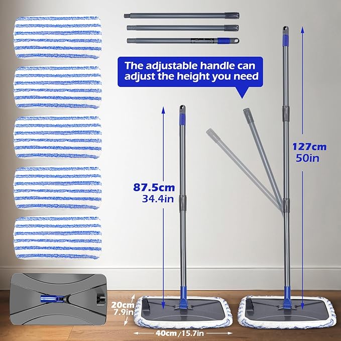 Masthome Microfiber Mop, Large Surface Flat Mop - Image 8