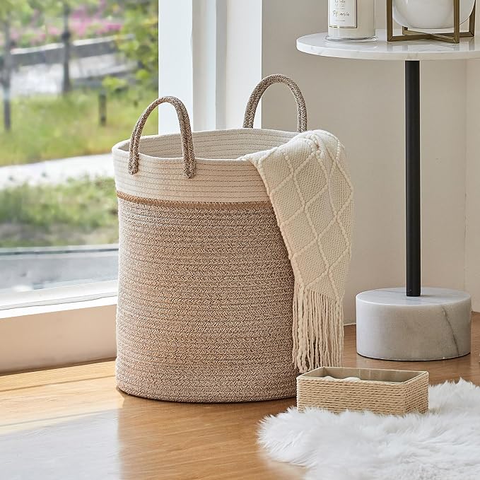 LA JOLIE MUSE Woven Basket Rope Storage Baskets - Image 3