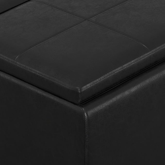 SIMPLIHOME Avalon 42 inch Wide Contemporary Rectangle Storage Ottoman in - Image 8
