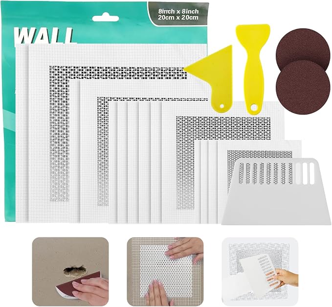 19 PCS Wall Repair Patch Kit, Aluminum Drywall Repair Patch Kit by MOLLOR