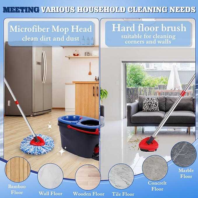4 Packs Spin Mop Replacement Heads Compatible - Image 2
