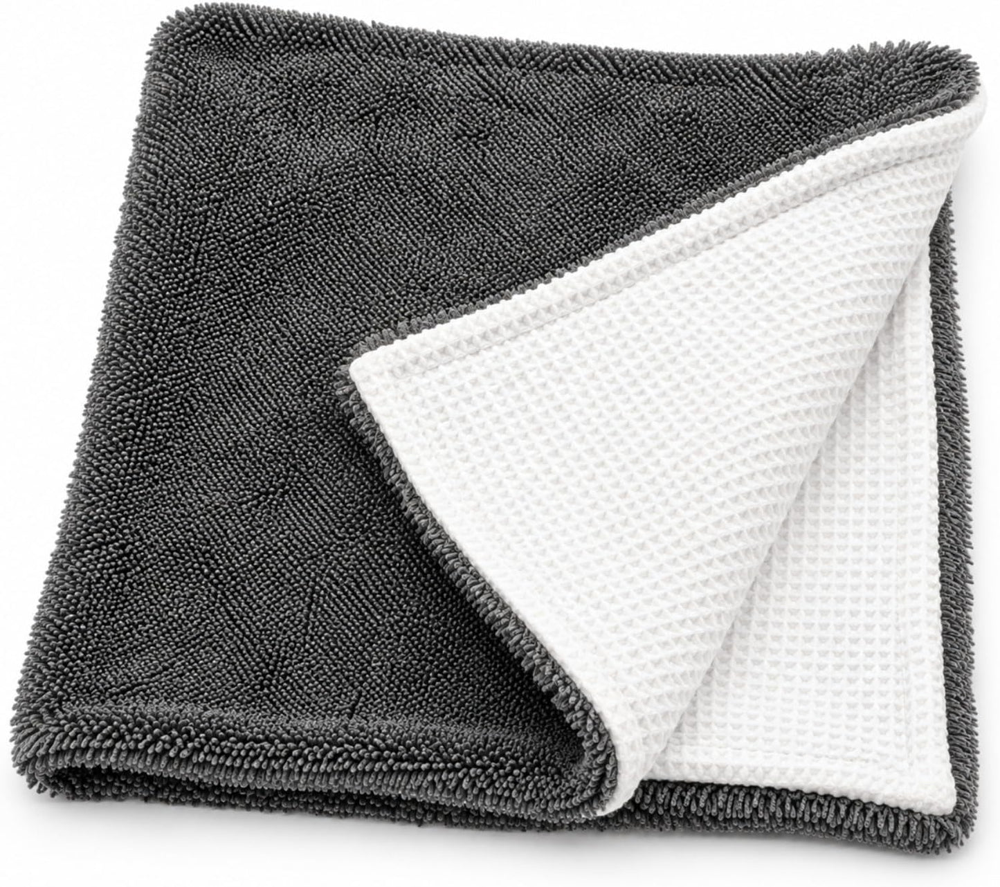 Hybrid Glass Microfiber Towel – Waffle Weave & Plush Dual Action Cleaning Cloth – Streak-Free Window and Surface Drying Towel – Professional Grade –16x16-1000 GSM 1-Pack | Hybrid Glass Microfiber Towel Waffle Weave & Plush Dual Action Cleaning Cloth