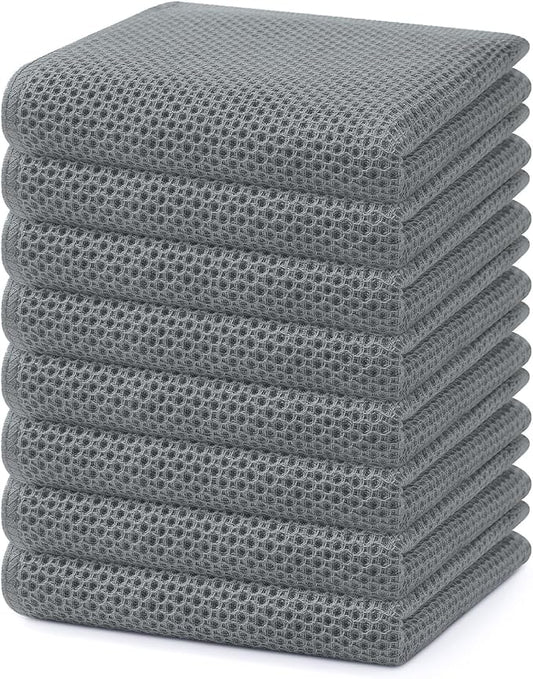Homaxy 100% Cotton Waffle Weave Kitchen Dish Towels, Ultra Soft Absorbent Quick by Homaxy