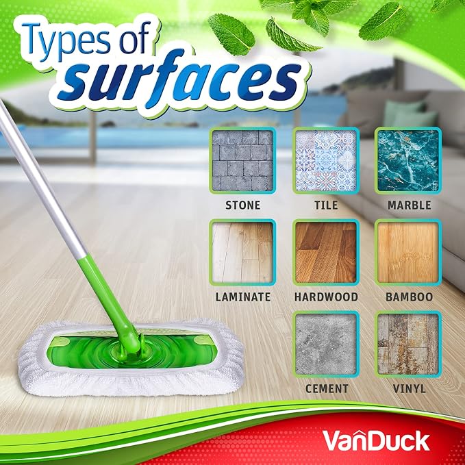 VanDuck Reusable 100% Cotton Mop Pads Compatible - Image 7