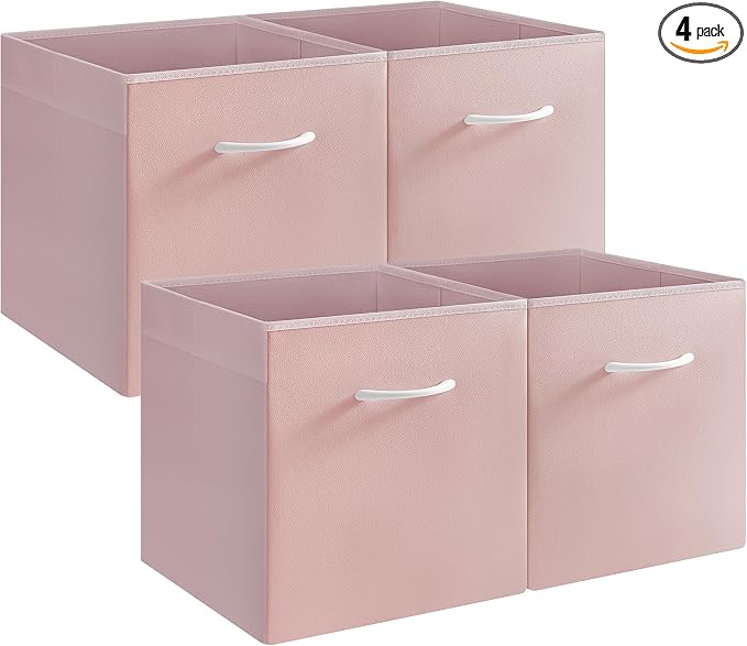 StorageWorks Pink Storage Cubes, 13x13 Storage Cube Bins by StorageWorks