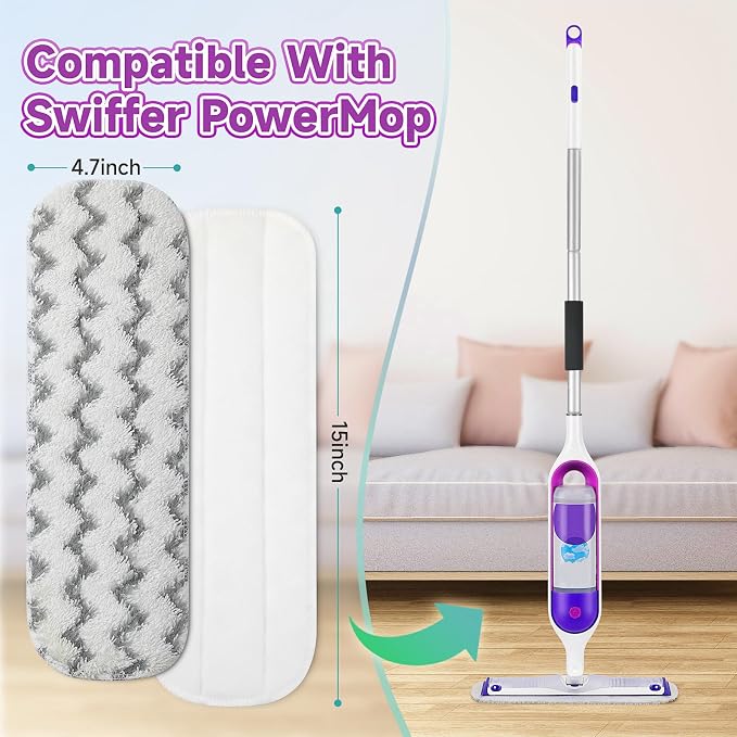 8 Pack Reusable Mop Replacement Pads Compatible - Image 2