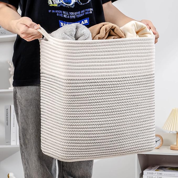 Medium and Large Woven Basket//With Handle, Used - Image 2