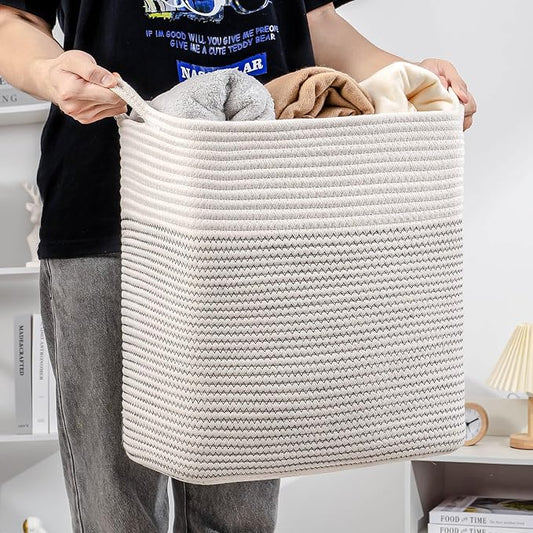 Medium and Large Woven Basket//With Handle, Used - Image 2
