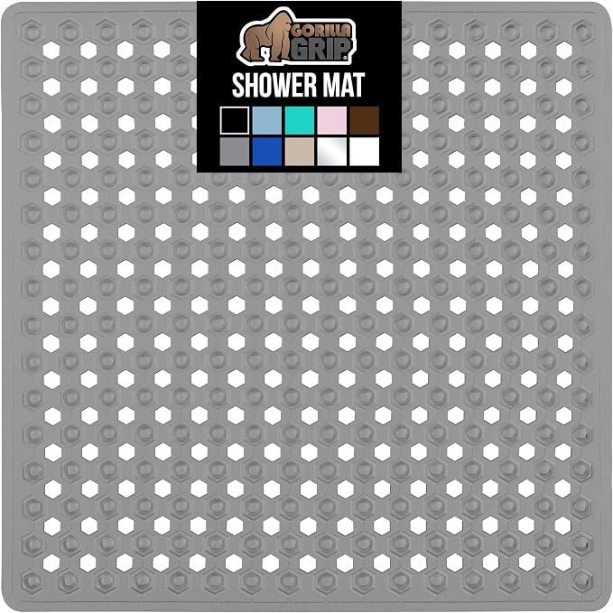 GORILLA GRIP Patented Square Shower Stall Mat, Small Bathtub Floor Mats by GorillaGrip