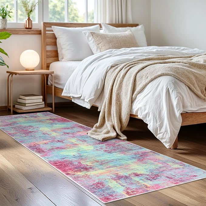 IOHOUZE Abstract Runner Rug 2x6 Ft Washable Runners - Image 8