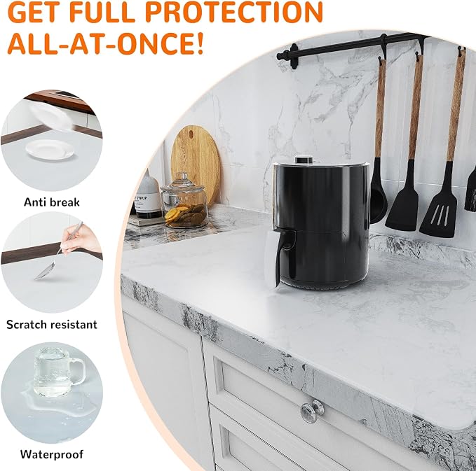 Warome Silicone Mat, Waterproof Heat Resistant Mat, Extra Large Countertop - Image 6