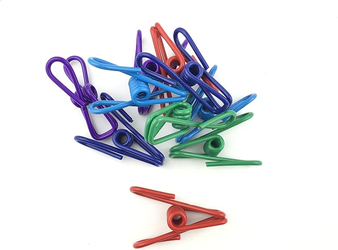 30 Pcs 2 Inch 10 Different Random Colors Chip Clips, PVC Coating High - Image 9