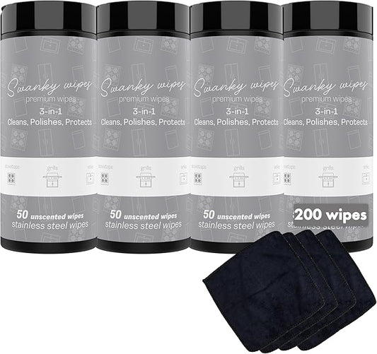 Swanky Stainless Steel Cleaner Wipes by SwankyWipes