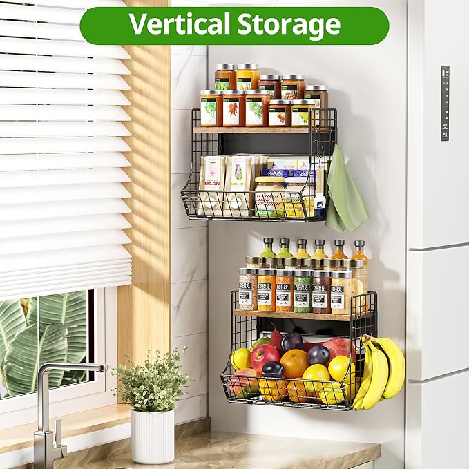 2 Pack Magnetic Shelf for Fridge - Image 4