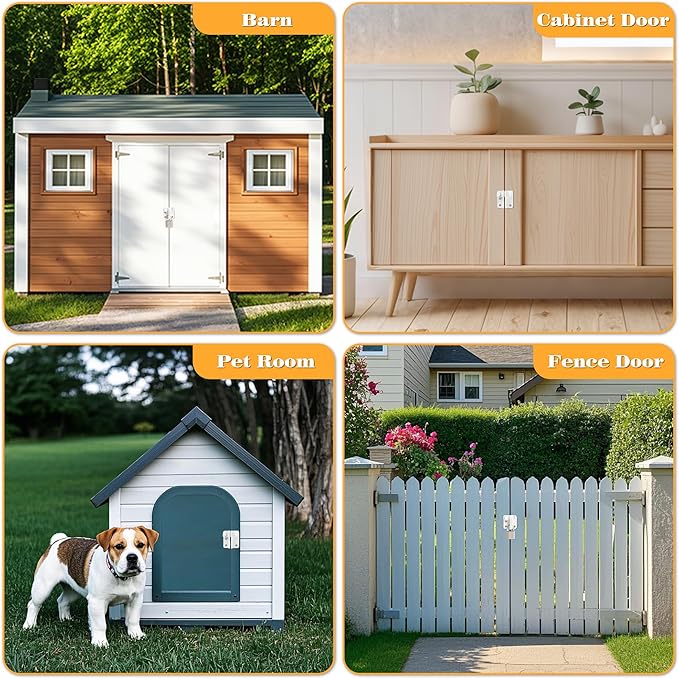 Alise Flip Latch Gate Latch White Shed Lock Shed Latch Barn Door Lock Locking - Image 6