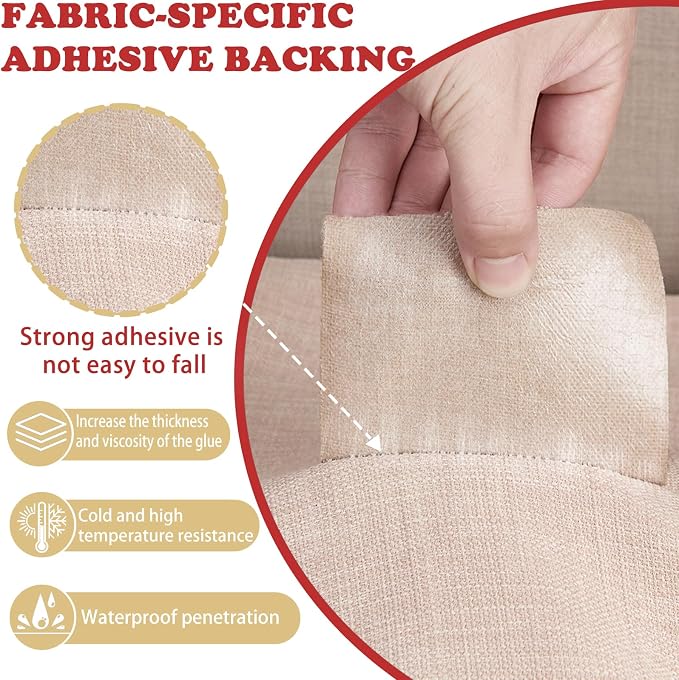 Linen Repair Tape 4x70 Inch Self-Adhesive Couch Patch Repair Fabric Patch - Image 5