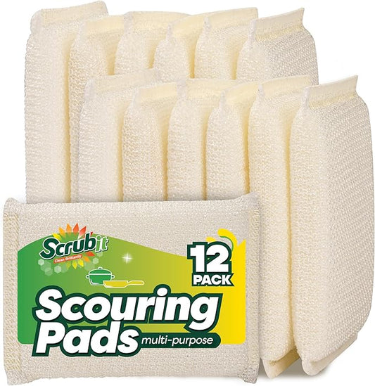 12 Pack Scrub Sponges Kitchen by SCRUBIT, Non-Scratch Cleaning Sponges by SCRUBIT
